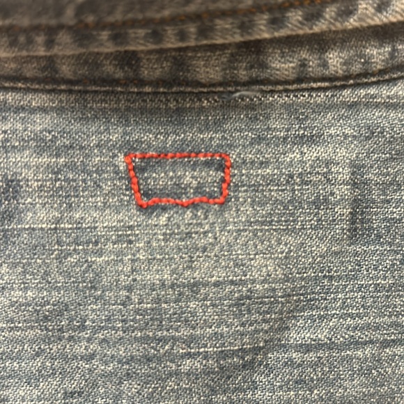 Levis Red Label Denim Snap Button Western Style Shirt Junior/Women Size large - Picture 9 of 9